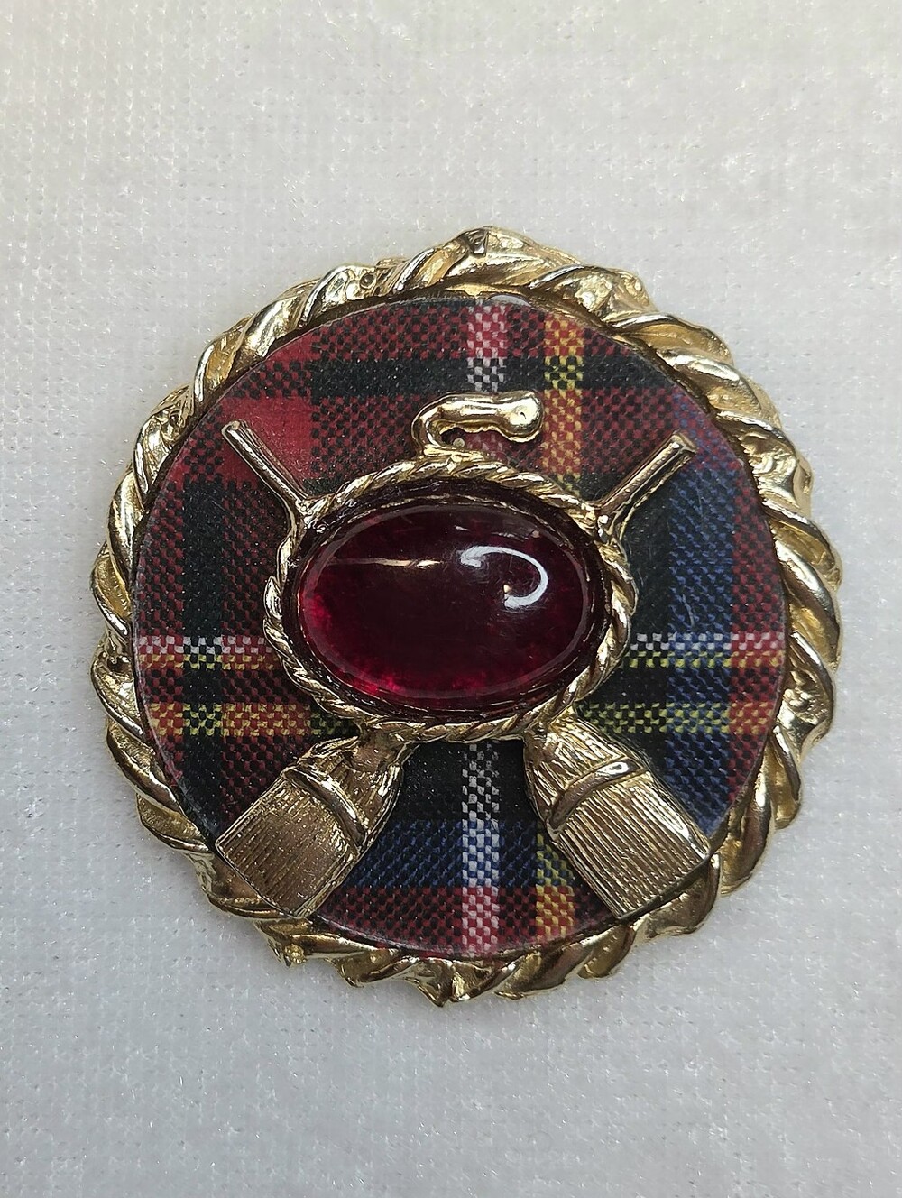 Vintage Cameron Highlanders of Ottawa Scottish-style Curling Brooch or Kilt Pin